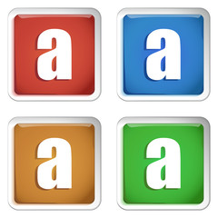 ikona kwadratowy plastikowy przycisk wektor © vempireart