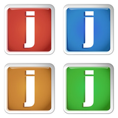 ikona kwadratowy plastikowy przycisk wektor © vempireart