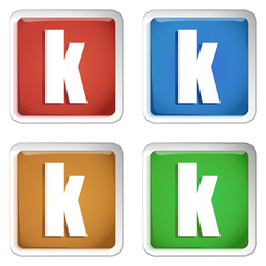 ikona kwadratowy plastikowy przycisk wektor © vempireart