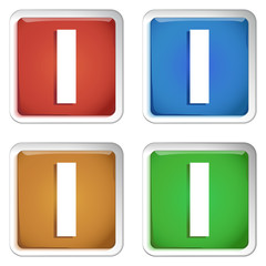 ikona kwadratowy plastikowy przycisk wektor © vempireart