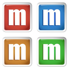 ikona kwadratowy plastikowy przycisk wektor © vempireart