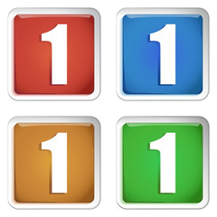 ikona kwadratowy plastikowy przycisk wektor © vempireart