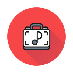 storage case on round background