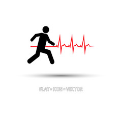 Cardiology icon. Lifeline. Health