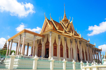 Wat Preah Keo Morokat, or the Silver Pagoda, in Phnom Penh, Cambodia