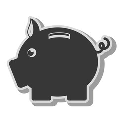 piggy safe money saving  icon design, vector illustration   