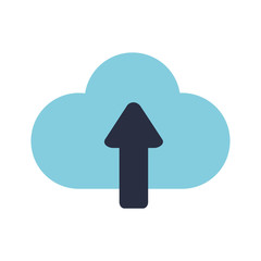 cloud arrow up  icon design, vector illustration 