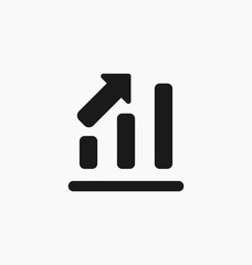 Chart icon bar symbol for web site design, logo, app, UI. Vector