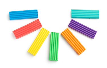 plasticine set isolated on white