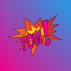 Colourful comic book style explosion vector effect