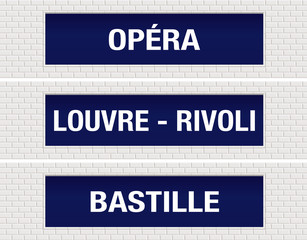 METRO - Station - Opéra - Louvre - Bastille