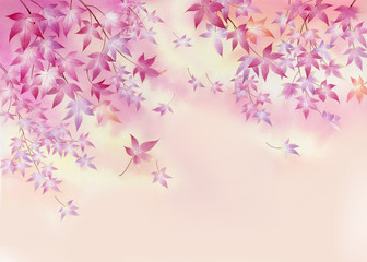 Fototapeta premium もみじ壁紙赤