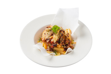 French fries with chesse sauce