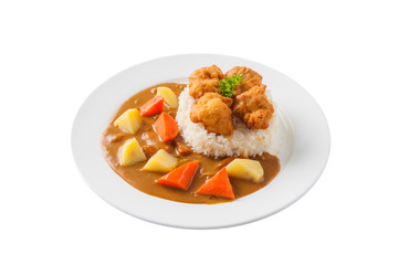 Japanese curry with deep fried chicken