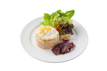 Fried rice with salted beef