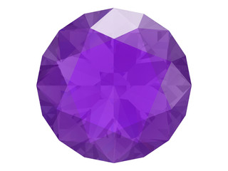 amethyst on white background (high resolution 3D image)