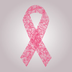 Ruban rose cancer du sein avec fond