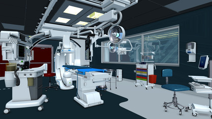 Angiographiesystem in einem modernen Operationssaal © pgottschalk