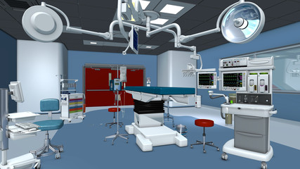 Moderner Operationssaal in einem Krankenhaus © pgottschalk