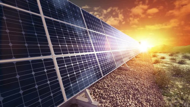 Grow up building solar panel generating energy close