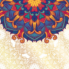 Abstract decorative background. Ornament with mosaic elements.