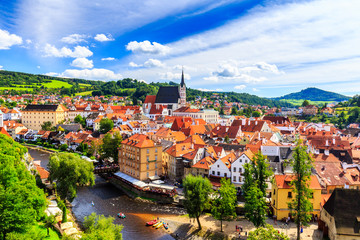 Fototapeta Cesky Krumlov from the top, Czech Republic, Europe. obraz