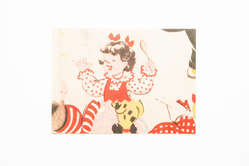 Top view of old vintage style pattern paper background.