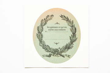 Top view of old vintage style pattern paper background.