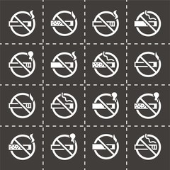 Vector No smoking icon set