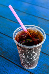 beverage Cola with straw