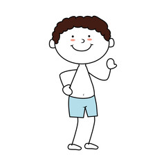 Fototapeta premium boy cartoon happy isolated design vector illustration 