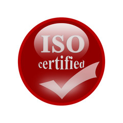 ISO certified icon or symbol  image concept design for business and use in company system.