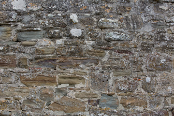 Crimea. A fragment of ancient masonry walls reinforced protection of the Genoese fortress in Sudak