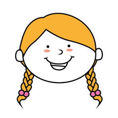 face girl smile isolated icon design, vector illustration 