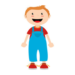 boy cartoon happy isolated design vector illustration 