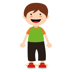 boy cartoon happy isolated design vector illustration 