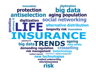 Obraz premium life insurance trend words