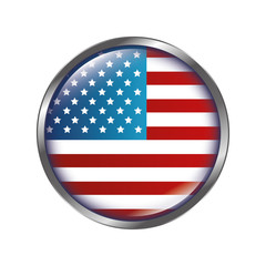 usa symbol flag isolated icon design, vector illustration   