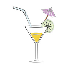 cocktail drink liquor isolated icon design, vector illustration   