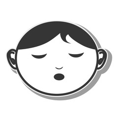 face woman closed eyes designvector illustration eps 10
