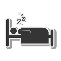 silhouette person sleep rest vector illustration eps 10