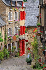 Vieilles maisons dans la ville de Dinan, Bretagne 