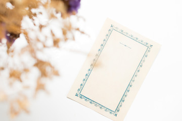 vintage blank note paper