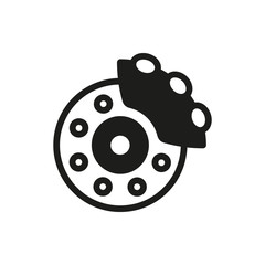 Brake shoe icon on white background