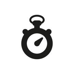 Timer line icon on white background