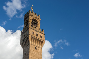Fototapeta na wymiar Palazzo Vecchio tower top