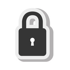 padlock key lock security design vector illustration eps 10
