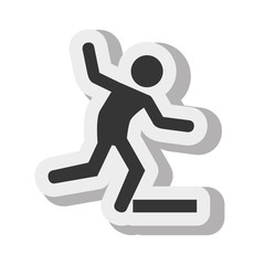 silhouette attention caution drop down vector illustration eps10