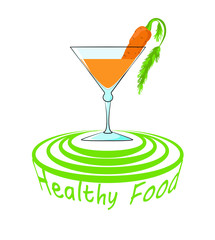 Carrots in a glass. Caption: 