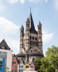 Fototapeta na wymiar Cathedral spires in Cologne, Germany